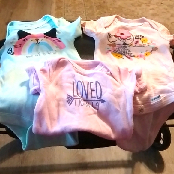 Gerber Other - 2 Gerber Onesies 0-3mos. With free John 3:16 Tshirt onesie